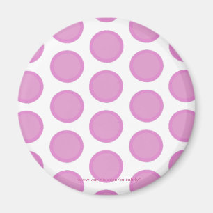Rosa Punkte-Magnet Magnet