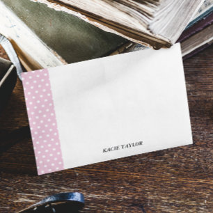 Rosa Punkte Personalisierte Mitteilungskarten