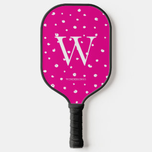 Rosa Punkte Pickleball Schläger