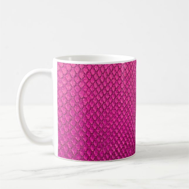 Rosa Python Schlange Hautstruktur Kaffeetasse (Links)