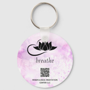 *~* Rosa QR - BREATHE Lotus Branding SWAQ Schlüsselanhänger