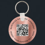 Rosa QR-Code Modernes Geschäft Schlüsselanhänger<br><div class="desc">Der Blush Pink QR Code Modern Business Schlüsselanhänger bietet eine schicke und praktische Möglichkeit, Ihre Marke oder Ihr Unternehmen zu fördern. Mit einem individuell anpassbaren QR-Code können Kunden oder Kunden schnell scannen und auf Ihre Website, Profile sozialer Medien oder Kontaktdaten zugreifen. Der weiche, rot-grüne Hintergrund verleiht dem Hotel eine elegante...</div>