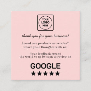 Rosa QR mit Schimmer Benutzerdefiniertes Google Quadratische Visitenkarte