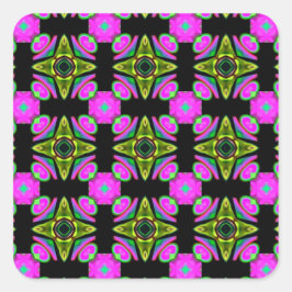 Rosa Quadrat Quadratischer Aufkleber