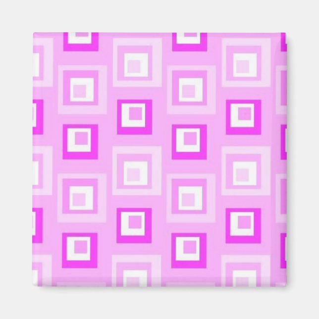 rosa Quadrate Magnet (Vorne)