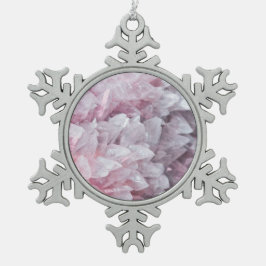 Rosa Quarz Mind Body Spirit Energy Schneeflocken Zinn-Ornament