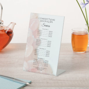 Rosa Quarz Wellness-Center Salon Services Sockelschild