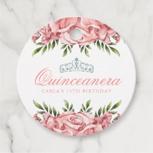 Rosa Quinceanera Geschenkanhänger