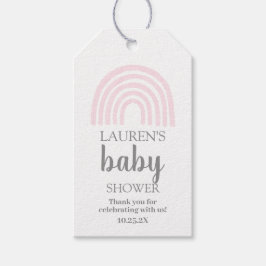 Rosa Rainbow Baby Duschtablett Geschenkanhänger