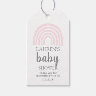 Rosa Rainbow Baby Duschtablett Geschenkanhänger