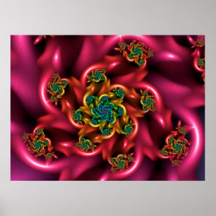 Rosa Rainbow-Rose Poster
