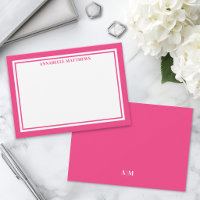 Rosa Rand Minimalistischer Namensmonogramm