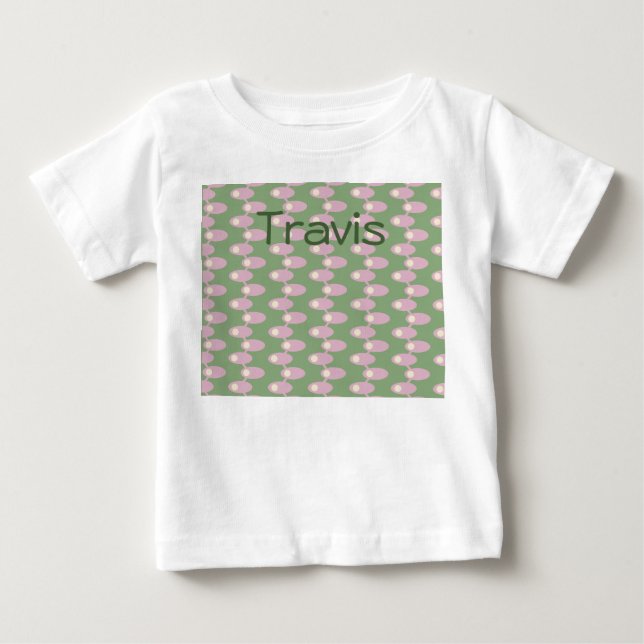 Rosa Raumschiffe Baby T-shirt (Vorderseite)
