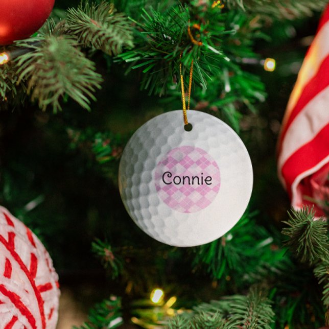 Rosa Raute Golf Lover Personalisiert Ornament Aus Metall (Von Creator hochgeladen)