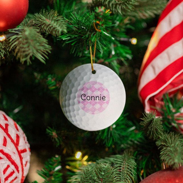 Rosa Raute Golf Lover Personalisiertes Ornament (Von Creator hochgeladen)