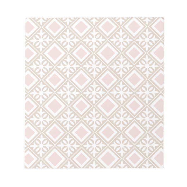 Rosa Rauten Notizblock (Vorderseite)
