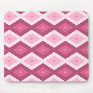 rosa Rautenmuster Mousepad