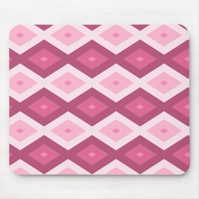 rosa Rautenmuster Mousepad (Vorne)