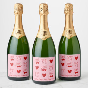 Rosa Red Bow Cherry Sweet Brautparty Champagne