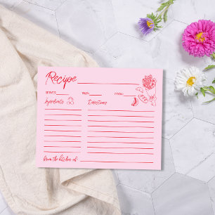 Rosa Red Brautparty Rezept Card auf dem Markt