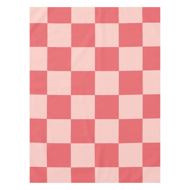 Rosa Red Checkered Gingham Pattern Tischdecke (Vorderseite)