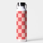 Rosa Red Checkered Gingham Pattern Trinkflasche<br><div class="desc">Rosa Red Checkered Gingham Pattern</div>