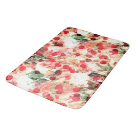 Rosa Red Dirty Polka Dot Grunge Badematte