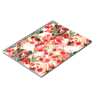 Rosa Red Dirty Polka Dot Grunge Notizblock