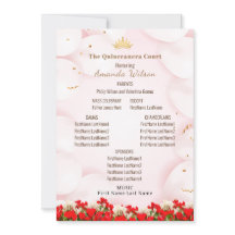 Rosa Red Quinceanera Celebration Editable Program