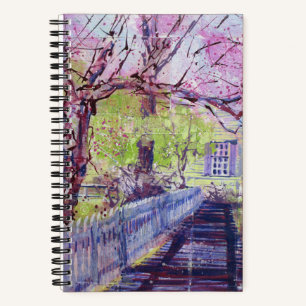 Rosa Redbud-Blüten in Williamsburg Virginia Notizbuch