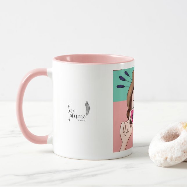 Rosa Reed Java Tasse (Mit Donut)