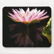 Rosa Reflektion Lotus Wasserlilie Mauspad