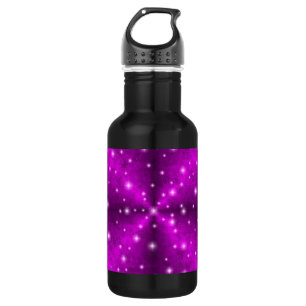 Rosa Regenbogen in der Optik des Skin Leder Trinkflasche