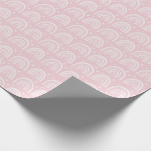 Rosa Regenbögen Mädchenhaft Süße Hübsche Babyparty Geschenkpapier