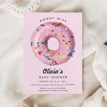 Rosa Regenbogen Sprinkle Donut Babydusche