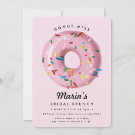 Rosa Regenbogen Sprinkle Donut Brautparty Einladung