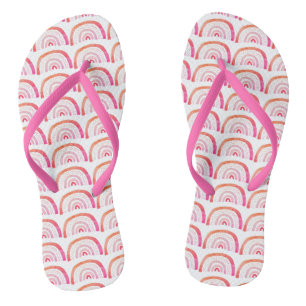 Rosa Regenbogenmuster Flip Flops