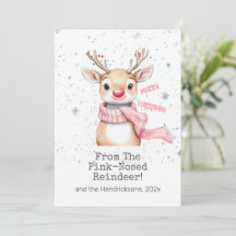 Rosa Rentier Weihnachten