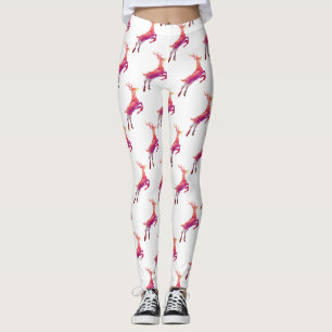 Rosa Rentiere Leggings
