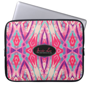 Rosa Retro Batik Fusion Design Laptop-Sieb Laptopschutzhülle