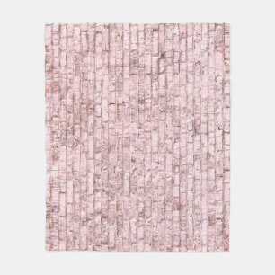 Rosa Retro Brick: Abstrakt gesättigt Fleecedecke