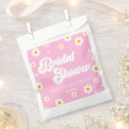 Rosa Retro Daisy Blume Brautparty Geschenktütchen