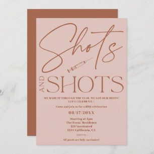 Rosa Retro-Drehbücher Impffeier Einladung