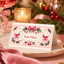 Rosa Retro Friendsmas benutzerdefinierter Gastname