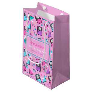 Rosa Retro Gaming Kleine Geschenktüte