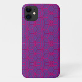 Rosa retro geometrisches Muster Case-Mate iPhone Hülle