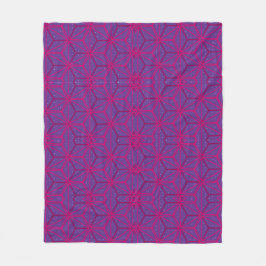 Rosa retro geometrisches Muster Fleecedecke