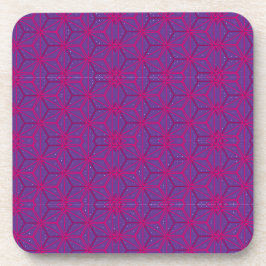 Rosa retro geometrisches Muster Getränkeuntersetzer