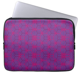 Rosa retro geometrisches Muster Laptopschutzhülle