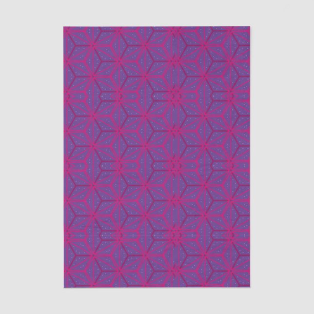 Rosa retro geometrisches Muster  Seidenpapier (Vorderseite)